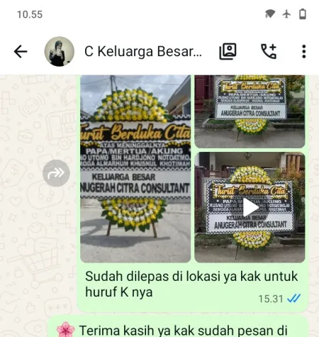 Pengiriman Papan Bunga Duka Menara Standard Chartered
