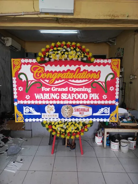 Papan Bunga Ucapan Selamat Menara Standard Chartered